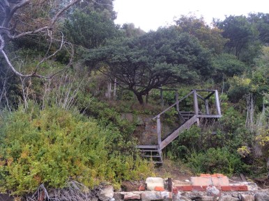 Stepping down to the river