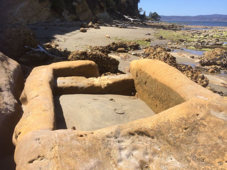 The carved pool at Karingal