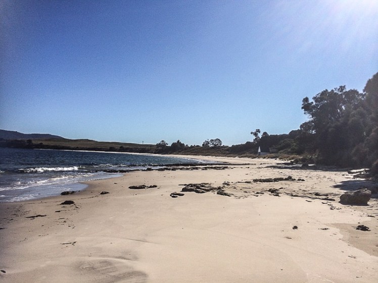 Mitchells Beach the view behind