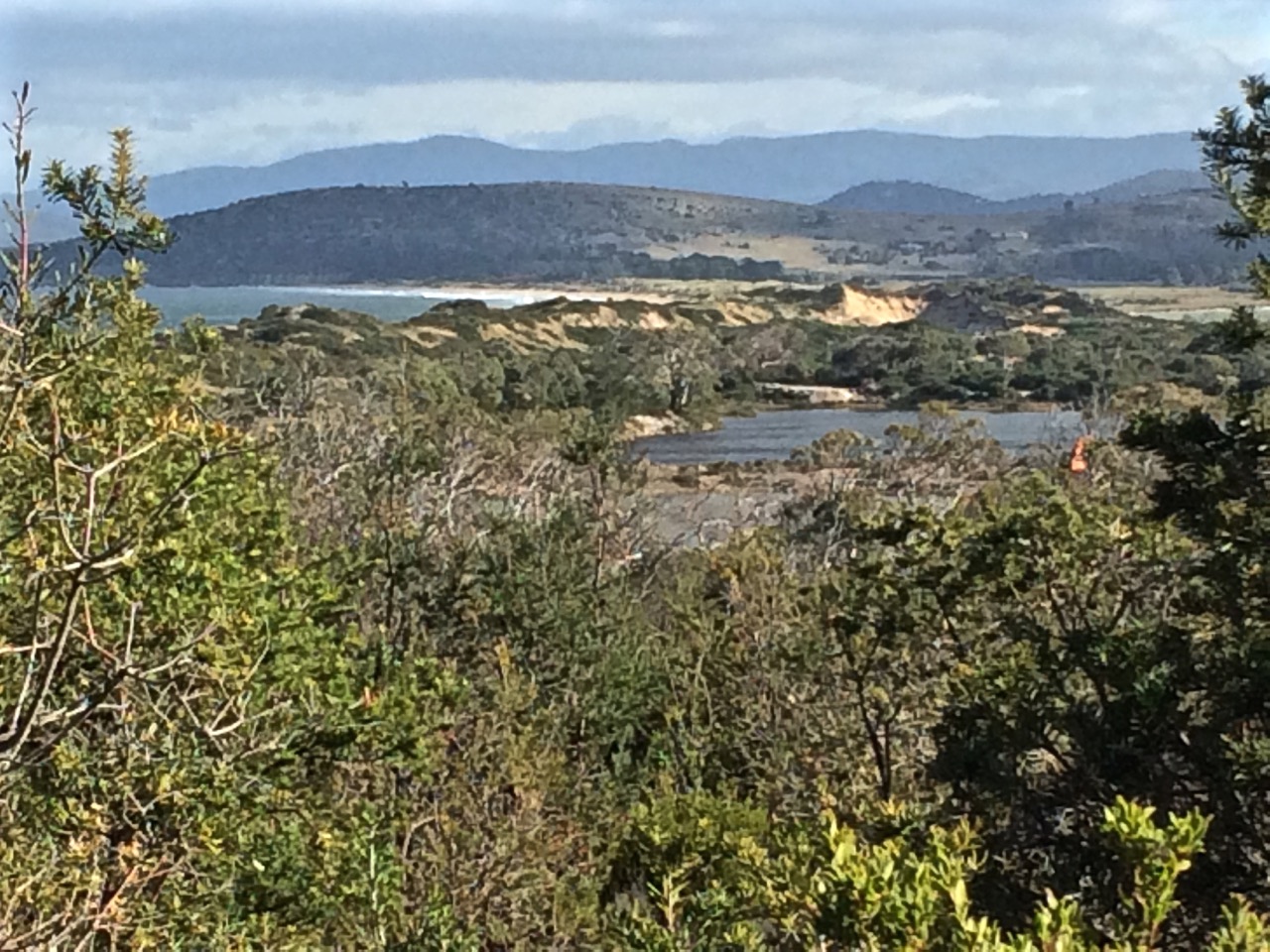 Dune trapped lake or mining pit